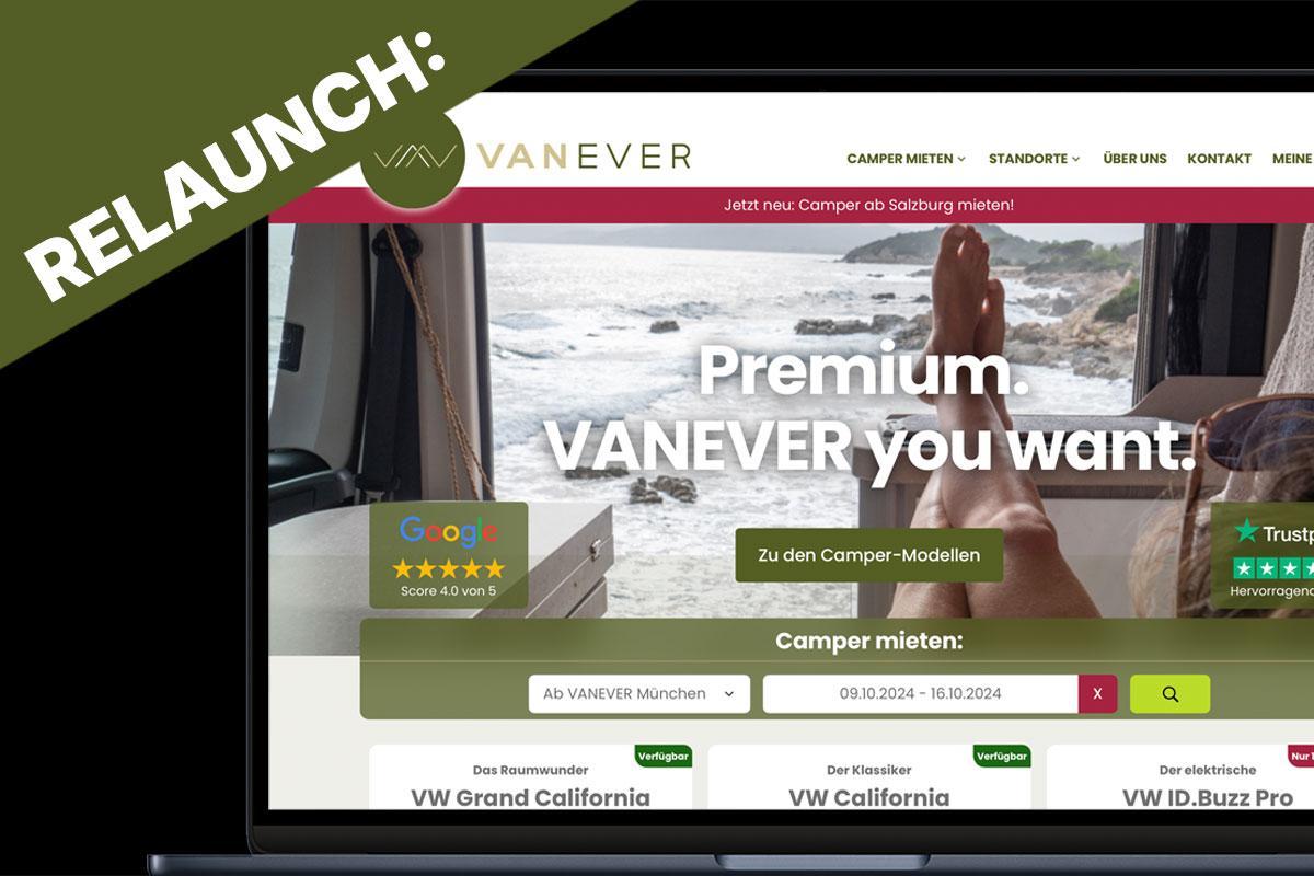 Relaunch des Camper-Vermieters VANEVER