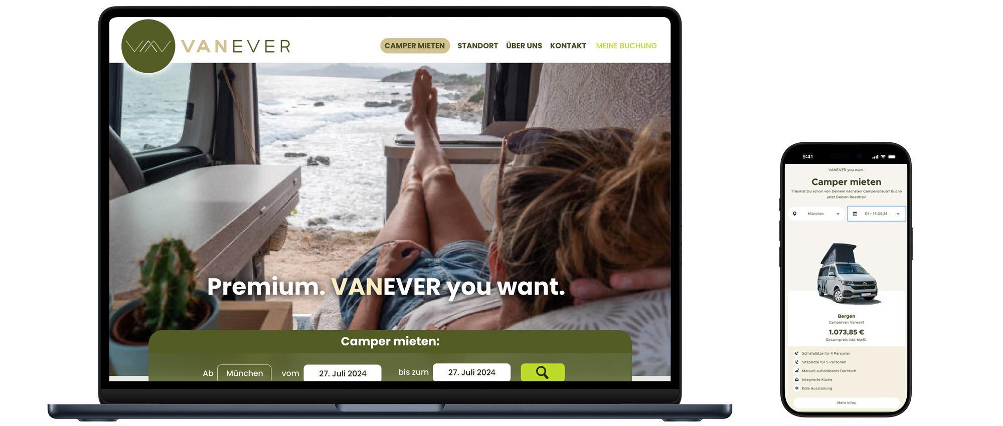 Relaunch des Camper-Vermieters VANEVER